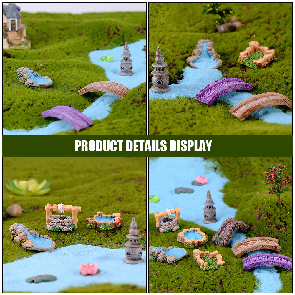 Bonsai Garden With Pond - 1 juego de adornos de jardín