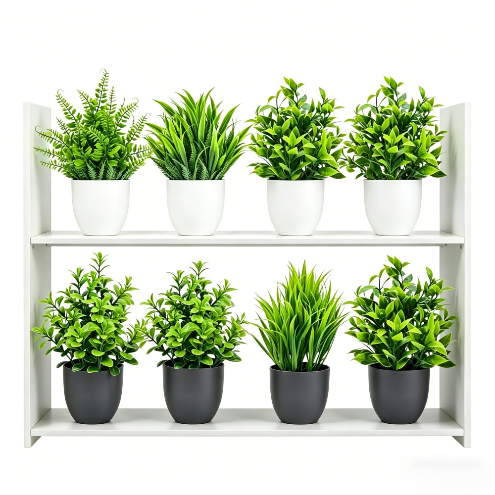 Bonsai Garden Accessories - Juego de 4 Mini Plantas Artificiales