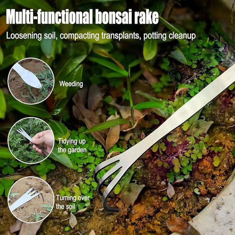 Rastrillo de raíces de acero i - Bonsai Garden Accessories reseña y precio