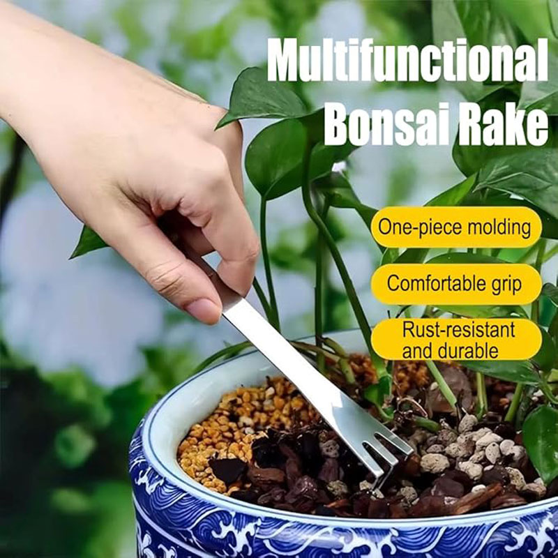Rastrillo de raíces de acero i - Bonsai Garden Accessories reseña y precio