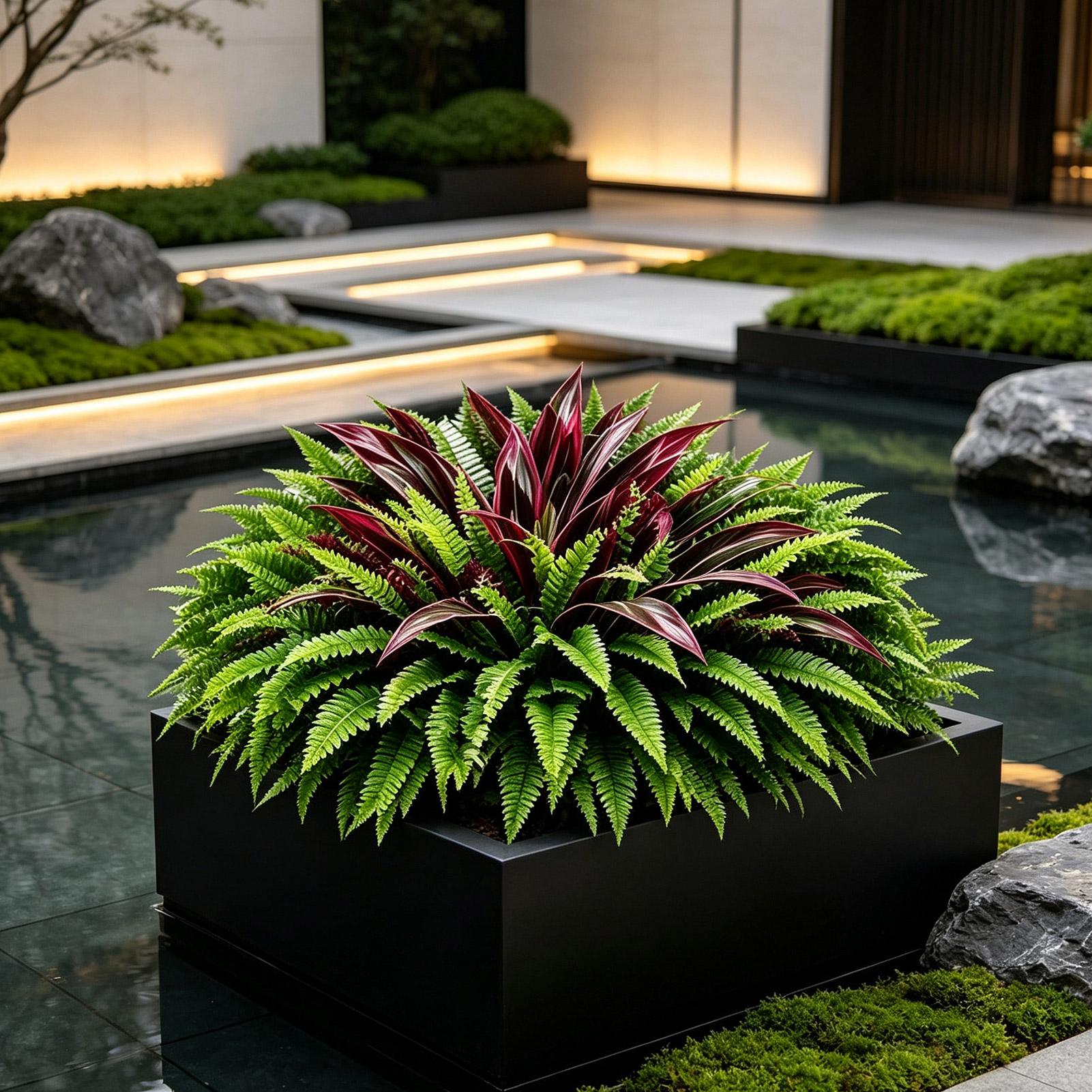 Helechos Artificiales para Ext - Bonsai Garden Restaurant reseña y precio