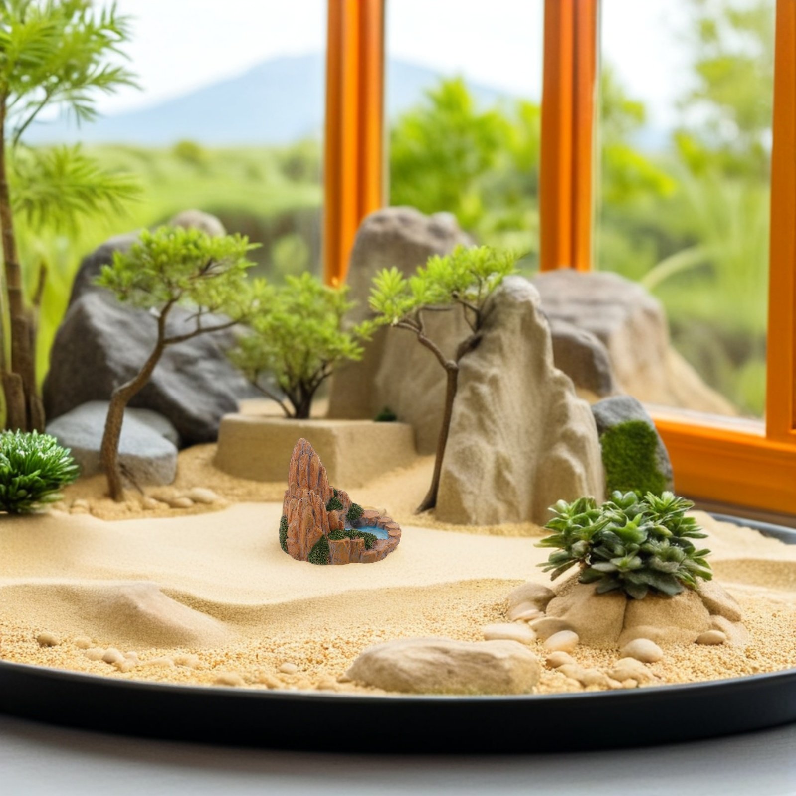 2 Piezas de Rocalla en Miniatu - Bonsai Garden With Pond reseña y precio